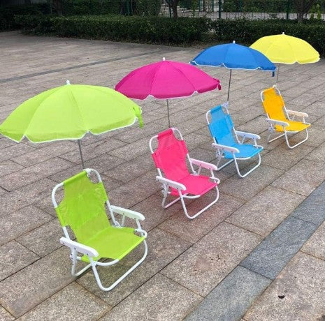 Silla playa con quitasol
