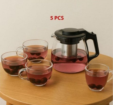 Jarra de té con tazas