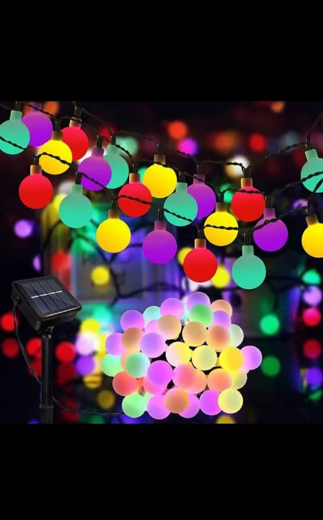 Luz LED solar pompón