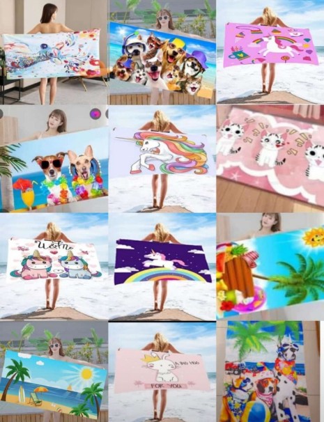 Docena toalla playa Kawaii