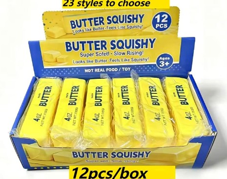 Caja x12 Squishy mantequilla